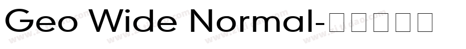 Geo Wide Normal字体转换